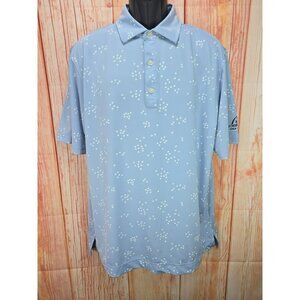 FootJoy Mens Polo Large Blue Bird Print Sky Creek Ranch Golf Club